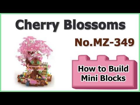 How to Build Cherry Blossoms Blocks - BiqiKingdom MZ-349 Instructions Specifications