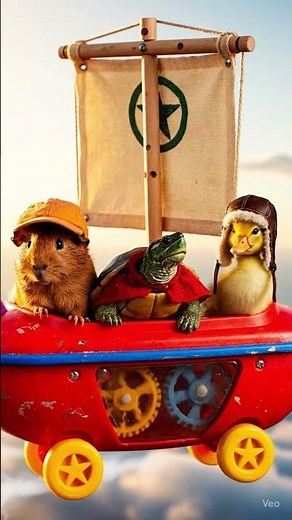 🚀 Wonder Pets in Real Life?! 🐹🐢🐥 Hyper-Realistic Flying Toy Boat Adventure