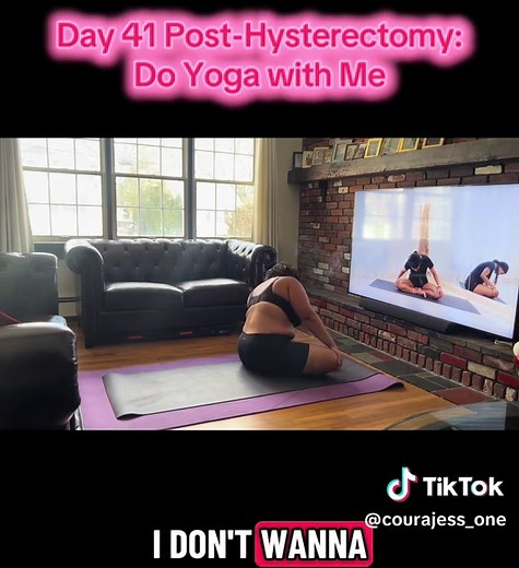 Day 41 Post-Hysterectomy: Do Yoga with Me. This Hatha Yoga flow by Akshaya Agnes is a must for when you need a full body release (without chaturangas or lifting our body weight). I feel light and loose, especially my tight ass hamstrings. Happy Sunday, sisters! #hysterectomy #hysterectomyrecovery #yoga