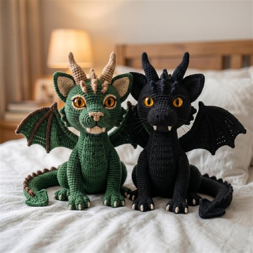 Dragon Crochet Pattern, Fantasy Amigurumi PDF, Realistic Winged Creature Plush Tutorial, DIY Gift - Etsy