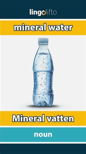 🇬🇧🇸🇪 mineral water - Mineral vatten : learn English : låt oss lära oss engelska : vocabulary builder