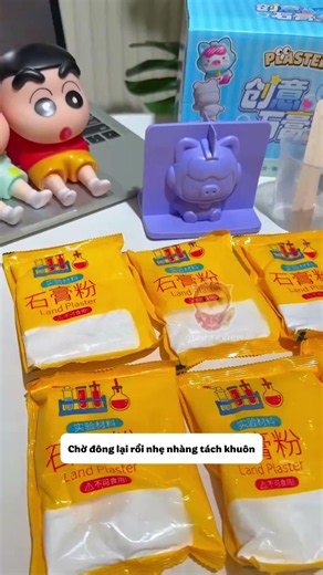 review đồ chơi tự làm tượng tô màu cực dễ thương