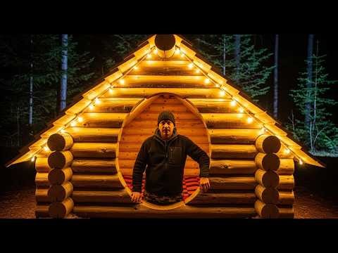 Found a Secret Survival Shelter in the Forest | Metal Stove | Bushcraft | Bluetti & GardePro