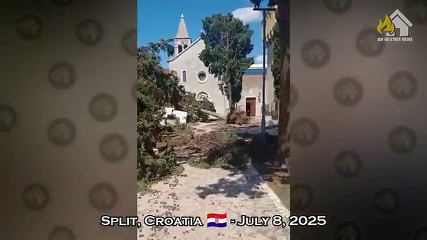 Tragedy in Croatia! Gusts of wind collapses stadium, storm in Split, debris everywhere