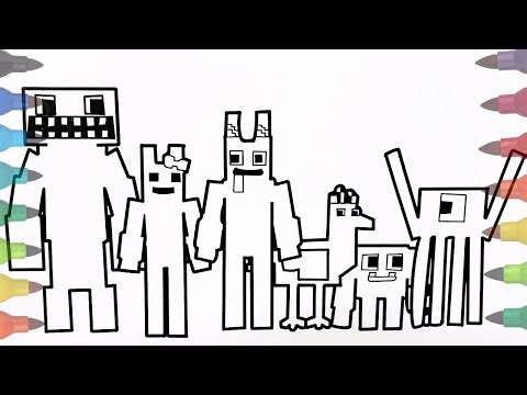 New Garten Of Banban in Minecraft Coloring Pages/ How to Color all Popular Banban Characters / Music