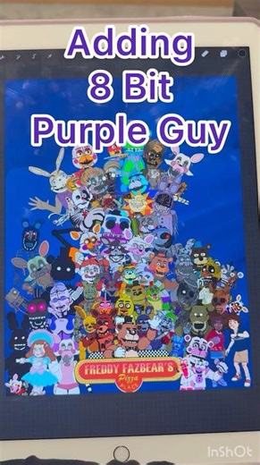 8 Bit Purple Guy has been added to the poster. Who should I add next? #fnafsecuritybreach #fnaf