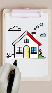 23K views · 127 reactions | Easy simple house drawing tutorial | Drawing for kids tutorial #howtodraw #drawingtutorial #drawing #easydrawing #simpledrawing | Whizk ART | Facebook