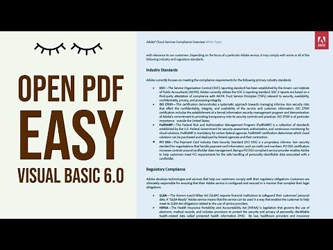 Very simple example to view PDF files in Visual Biasic | vb6.0