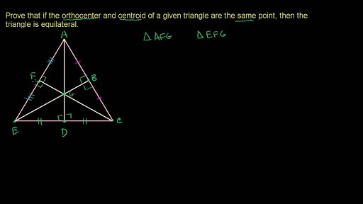 Common orthocenter and centroid