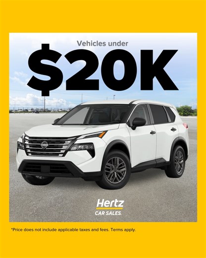 4.8K views · 16 reactions | At Hertz Car Sales, we offer a wide selection of reliable cars, maintained from day 1 all under $20,000. No haggling, no stress—just great deals. https://bit.ly/42YU00a | Hertz Car Sales | Facebook