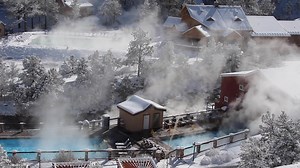 These Colorado natural hot springs are open to the public year-round. Walk to the hot springs from your cabin. Included with your overnight stay: 2 Days Access to Hot Springs 2 Days Complimentary Daily Fitness Classes 2 Days Complimentary Mountain Bike or Fat Bike Rental 2 Days Complimentary Cross Country Skis or Snowshoe Rentals 10% Off Spa Treatments Join our email list for the best lodging deals at Mount Princeton Hot Springs Resort: https://mtprinceton.com/specials/ | Mount Princeton Hot Spr