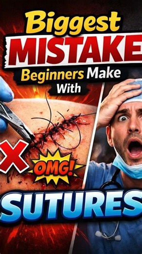 Biggest Mistake Beginners Make With Sutures! 🤯 #SuturingMistakes #medicaltips