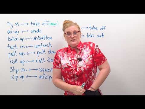 Learn English Shopping Verbs: “Try On”, “Take Off”, “Tuck In”...