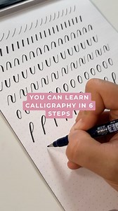 You can learn calligraphy in SIX simple steps! 👀⤵️ Over the last five years, I’ve taught over 250,000 students how to learn calligraphy. I’ve continued to improve and tweak, and I’ve figured out a REALLY good system… if I may so so myself. 🙂 1️⃣ Basic Stroke 2️⃣ Lowercase Letters 3️⃣ Uppercase Letters 4️⃣ Connections (Words!) 5️⃣ Bouncing and Stylizing 6️⃣ Flourishing That’s it. Six steps. I recommend learning these one at a time in this order. No skipping ahead to the “fun style” stuff. You n