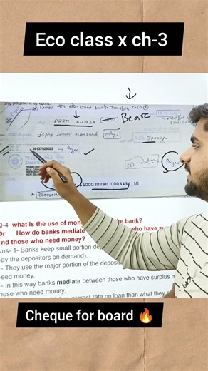 cheque fill, class 10 eco ch-3 important for boards , #banking #shorts