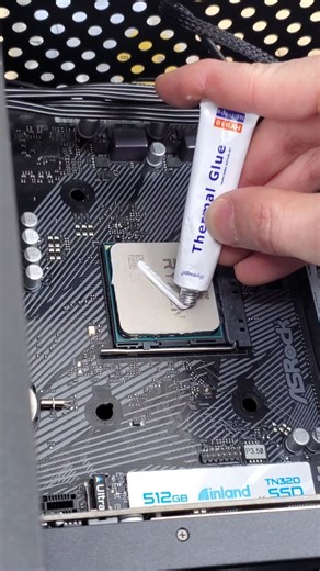 mryeester on Instagram: "What happens if you use thermal GLUE instead of thermal paste on your CPU? Welp..let's just say things are going to get harder before they get easier #pc #pctips #pcbuilding #mryeester"