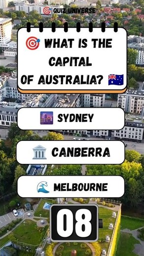 🎯 WHAT IS THE CAPITAL OF AUSTRALIA? 🇦🇺 #brainteaser #quiz