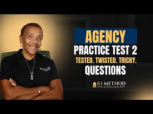 ✅ Agency Practice Test Part 2 | Real Estate Exam Questions & Answers with KJ