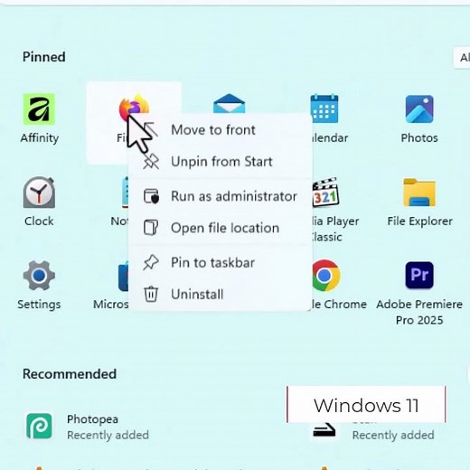 Windows 11 Taskbar Apps Management