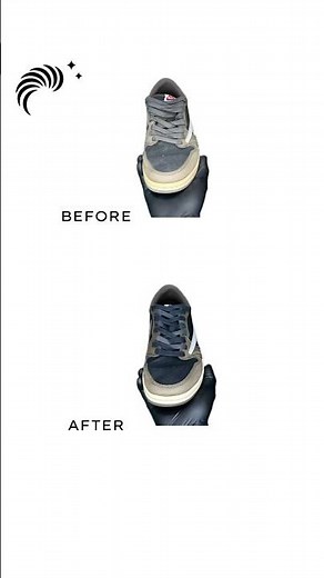 Before & After Shoe Cleaning | Nike Air Jordan 1 Low x Travis Scott | Satisfying Glow-Up #shorts