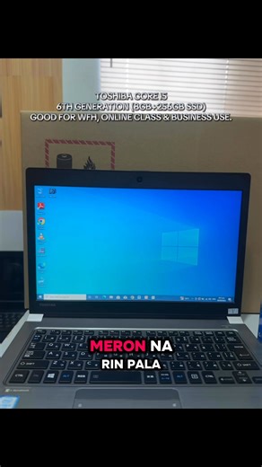 15K views · 157 reactions | MURANG LAPTOP FOR WFH, ONLINE CLASS AND PERSONAL USE THIS IS OUR TOSHIBA CORE I5 (6TH GEN) 8GB+256GB SSD WITH FREE MS WORD EXCEL PPT PLUS FREE ACCESSORIES ₱9,500 ONLY  HABANG PROMO PA HABOL NA | Gadgets E-Zone | Facebook