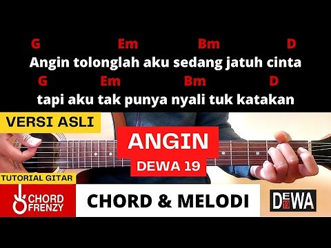 Tutorial Gitar (Angin) - Dewa 19 || Chord & Melodi Versi Asli
