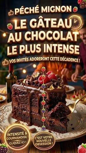 Le Gâteau au Chocolat le plus INTENSE : Votre nouvelle obsession ! 🍫✨
