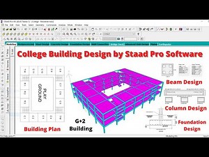 Complete Building design by staad pro software | College building | civil engineering | online |