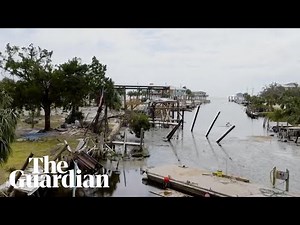 Drone footage shows destruction left by Hurricane Helene in Florida