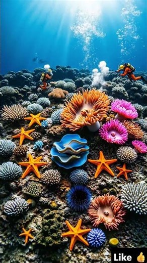 Tiny Workers Restore a Dead Coral Reef Back to Life in 30 Seconds! 🌊 AI Timelapse #nature #ocean