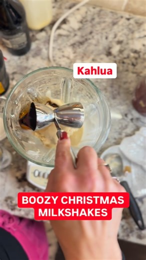 Boozy Christmas Milkshakes: 2 Scoops Vanilla Ice Cream 1 oz. Kahlua 1 oz. Baileys 1 cup Eggnog Blend, Add Whipped Crean, Nutmeg & A White Chocolate Covered Pretzel (This is our family Christmas Day tradition. Enjoy!) | Tony Geftos TV