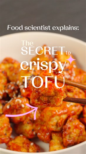 The secret to crispy tofu isn't oil or deep-frying, it's this 5-step texture technique 🔥 By @wendythefoodscientist Most people think you need a ton of oil or deep frying to get crispy tofu. But as a food scientist, I'm going to show you how texture manipulation creates the crispiest tofu with minimal oil. Here's the 5-step technique: 1. TEAR into chunks (don't cut!) Creates irregular edges = more surface area = more crunch better sauce hold. Those rough edges crisp up beautifully. 2. BOIL in sa