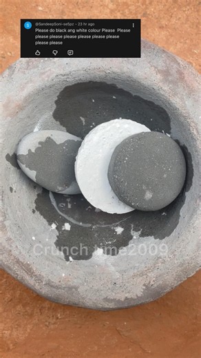 Comment ur request #oddlysatisfying #sandmentcrushing #ytshorts #satisfying #cementart #crushing