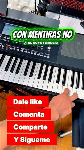 Modo Tutorial - Con Mentiras No #elcoyotemusic#moviditas#teclados #Bailar