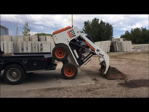 Loading a Bobcat - WITHOUT RAMPS