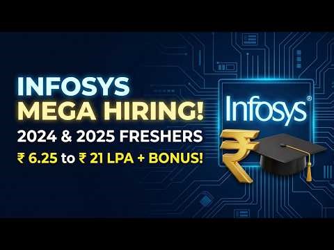 Infosys Mega Off-Campus Drive 2026 🔥 | 2024 & 2025 Freshers | ₹21 LPA + Bonus! | Apply Now