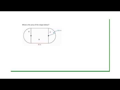 How to find the area of a Rectangle and two semi circles.