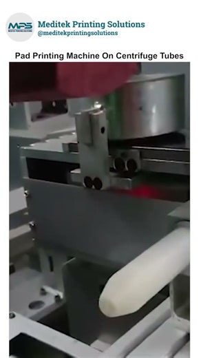Pad Printing Machine for Centrifuge Tubes #meditek #industrialprinting #padprinting #manufacturing