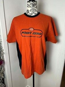Vintage Point Zero Y2K Orange and Black T-shirt, 2000s Style, Graphic Logo, Relaxed Fit - Etsy