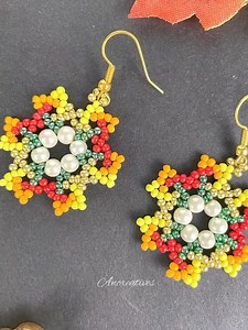 4K views · 34 reactions | DIY Colorful Snowflake Beaded Earrings #diy #handmade #amazing | Art & Craft | Facebook