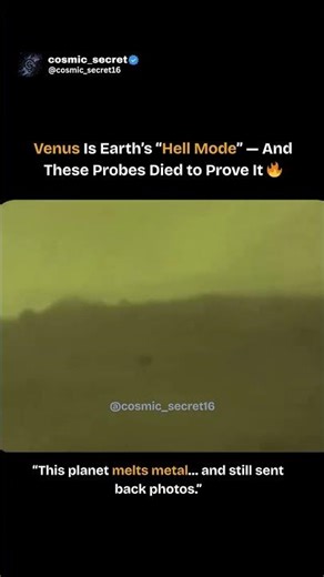 Venus Is on “Hell Mode” — These Photos Proved It 🔥#Venus #HellMode #SpaceShorts #Venera #PlanetVenus