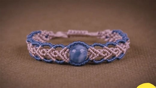 视频教程|MACRAME编织单珠手链