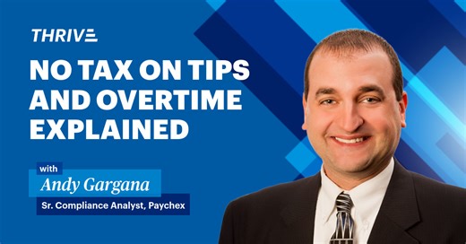 Your tipped employees are calling with questions. Are you ready to answer them?  Learn the real deal about no tax on tips & overtime with our federal compliance expert on the latest episode of THRIVE: https://bit.ly/4jyCcR9 Gene Marks #TaxLaw #NoTaxOnTips #Overtime | Paychex | Facebook