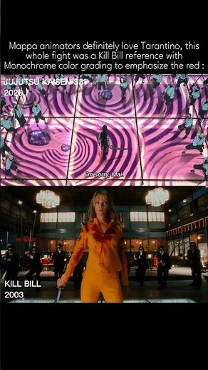 Jujutsu Kaisen references Kill Bill #anime #animation #jujutsukaisen #quentintarantino #onepunchman