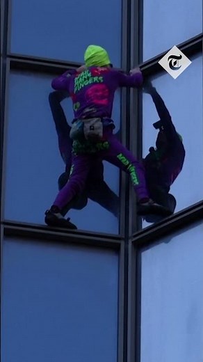 'French Spiderman' climbs skyscraper to entice people to do more sport