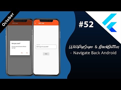 Flutter Tutorial - WillPopScope & BackButton - Navigate Back Android