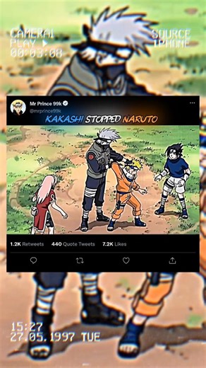 Kakashi Stopped Naruto #naruto #anime #shorts