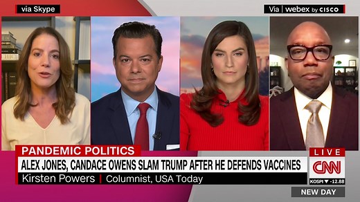 137K views · 2.1K reactions | Right-wing pundits Alex Jones and Candace Owens react to the former president's backing of vaccines, highlighting what CNN's Kirsten Powers says points to a lasting effect of the Trump era. | CNN | Facebook