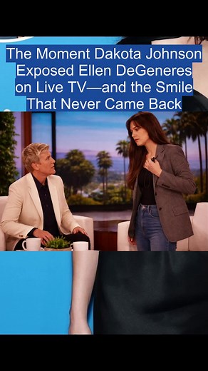 The Moment Dakota Johnson Exposed Ellen DeGeneres on Live TV—and the Smile That Never Came Back #tv #drama #dakotajohnson