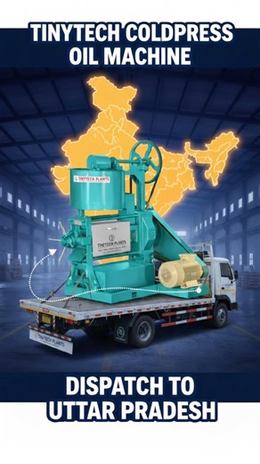 TINYTECH COLD PRESS OIL MACHINE DISPATCHED TO BALLIA, UTTAR PRADESH #coldpressoilmachine #oilpress